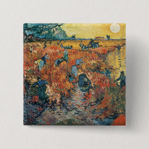 Vincent van Gogh Red Vineyards at Arles, 1888 Pinback Button