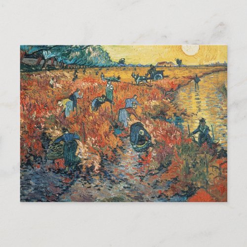 Vincent van Gogh  Red Vineyards at Arles 1888 Postcard