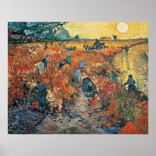 Vincent van Gogh  Red Vineyards at Arles 1888 Poster