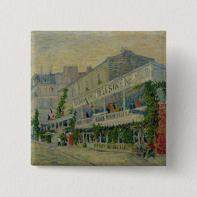 Vincent van Gogh | Restaurant de la Sirene Pinback Button (Front)