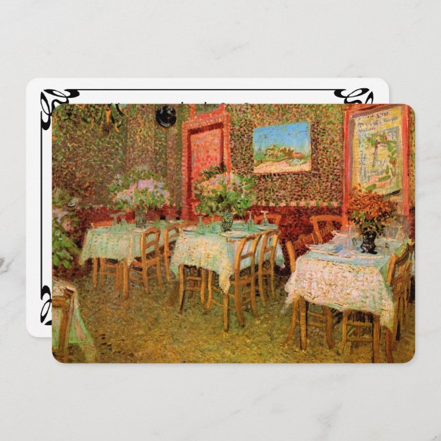 Vincent van Gogh Restaurant Soft Open Invitation (Front/Back)