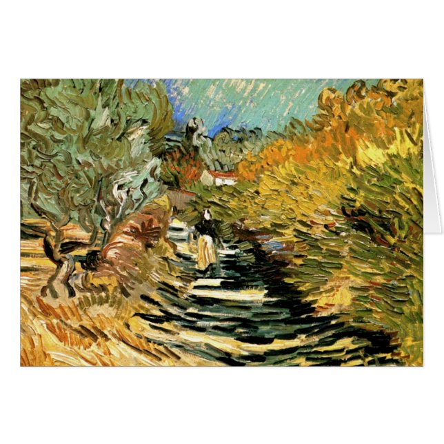 Vincent van Gogh Road at Saint-Remy, Female Figure (Front Horizontal)