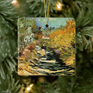 Vincent van Gogh Road at Saint-Remy, Female Figure Ceramic Ornament