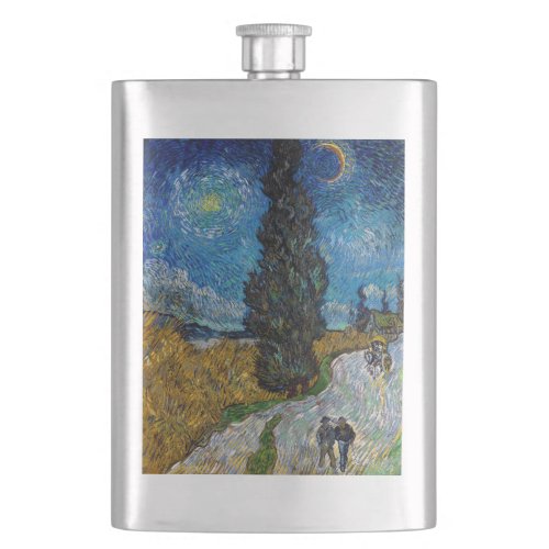 Vincent van Gogh _ Road with Cypress and Star Flask