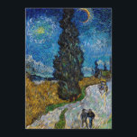 Vincent van Gogh - Road with Cypress and Star Invitation<br><div class="desc">Country Road with Cypress and Star - Vincent van Gogh,  Oil on Canvas,  1890,  Saint-Remy</div>