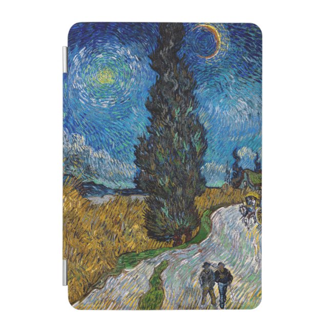 Vincent van Gogh - Road with Cypress and Star iPad Mini Cover (Front)