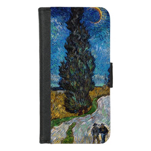 Vincent van Gogh _ Road with Cypress and Star iPhone 87 Wallet Case