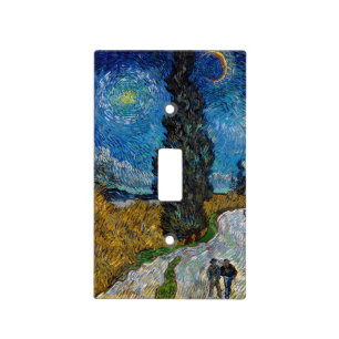 Vincent van Gogh - Road with Cypress and Star Light Switch Cover