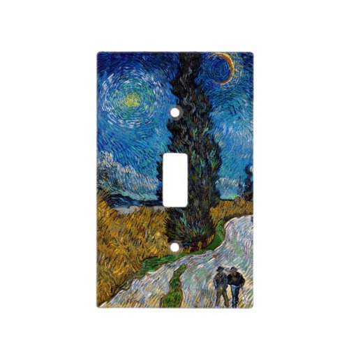 Vincent van Gogh _ Road with Cypress and Star Light Switch Cover