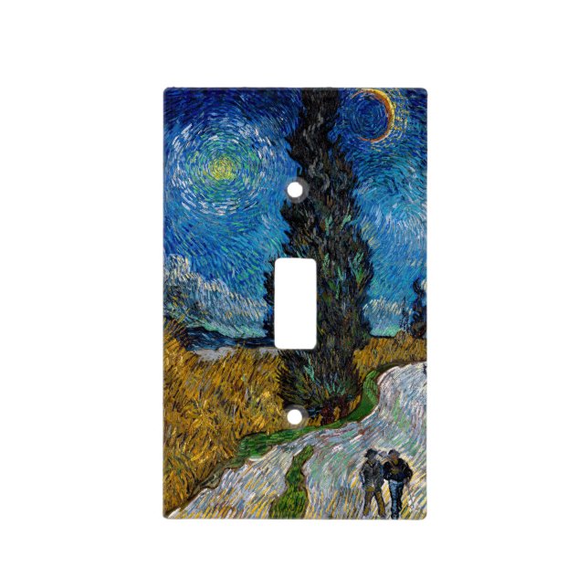 Vincent van Gogh - Road with Cypress and Star Light Switch Cover (Front)