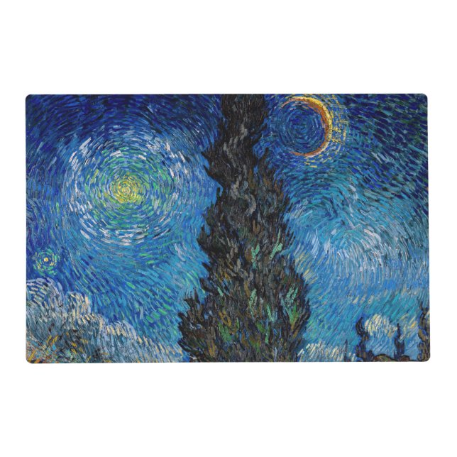 Vincent van Gogh - Road with Cypress and Star Placemat (Front)