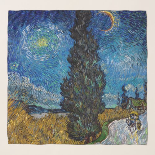 Vincent van Gogh _ Road with Cypress and Star Scarf