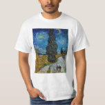 Vincent van Gogh - Road with Cypress and Star T-Shirt<br><div class="desc">Country Road with Cypress and Star - Vincent van Gogh,  Oil on Canvas,  1890,  Saint-Remy</div>