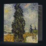 Vincent van Gogh | Road with Cypresses, 1890 3 Ring Binder<br><div class="desc">Road with Cypresses,  1890 | by Vincent van Gogh | Art Location: Rijksmuseum Kroller-Muller,  Otterlo,  Netherlands | Dutch Artist | Image Collection Number: BAL3752</div>
