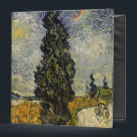 Vincent van Gogh | Road with Cypresses, 1890 3 Ring Binder<br><div class="desc">Road with Cypresses,  1890 | by Vincent van Gogh | Art Location: Rijksmuseum Kroller-Muller,  Otterlo,  Netherlands | Dutch Artist | Image Collection Number: BAL3752</div>