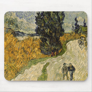 Vincent van Gogh Road with Cypresses, 1890 Mouse Pad