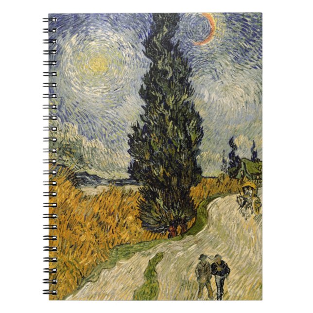 Vincent van Gogh | Road with Cypresses, 1890 Notebook (Front)