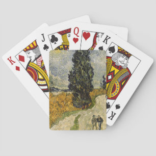 Vincent van Gogh   Road with Cypresses, 1890 Poker Cards