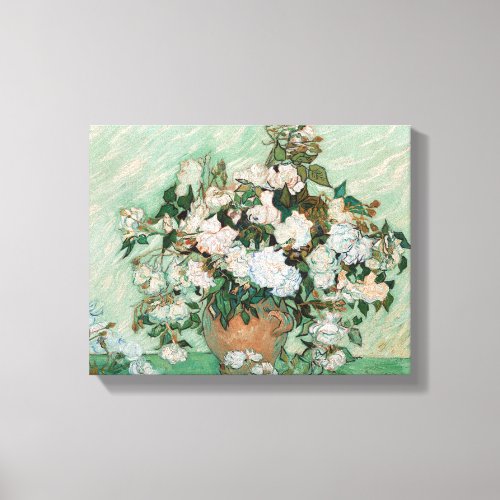 Vincent van Gogh  Roses 1890 Canvas Print