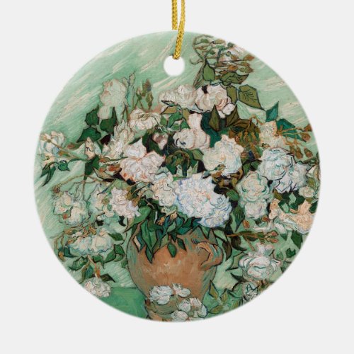 Vincent van Gogh  Roses 1890 Ceramic Ornament