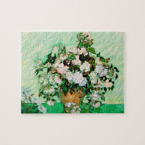 Vincent Van Gogh Roses 1890 Jigsaw Puzzle