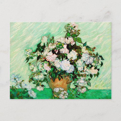 Vincent Van Gogh Roses 1890 Postcard