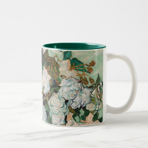 Vincent van Gogh  Roses 1890 Two_Tone Coffee Mug