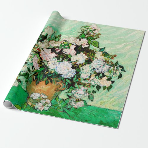 Vincent Van Gogh Roses 1890 Wrapping Paper