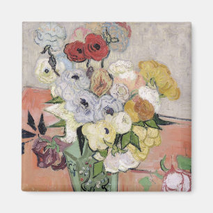 Vincent van Gogh Roses and Anemones, 1890 Magnet