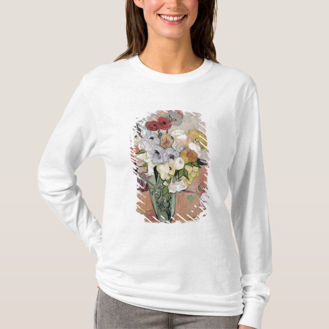 Vincent van Gogh | Roses and Anemones, 1890 T-Shirt (Front)