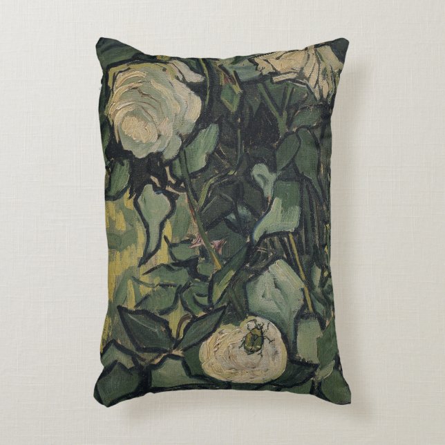 Vincent van Gogh - Roses and Beetle Accent Pillow (Front(Vertical))