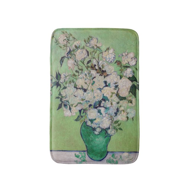Vincent van Gogh - Roses Bath Mat (Front Vertical)
