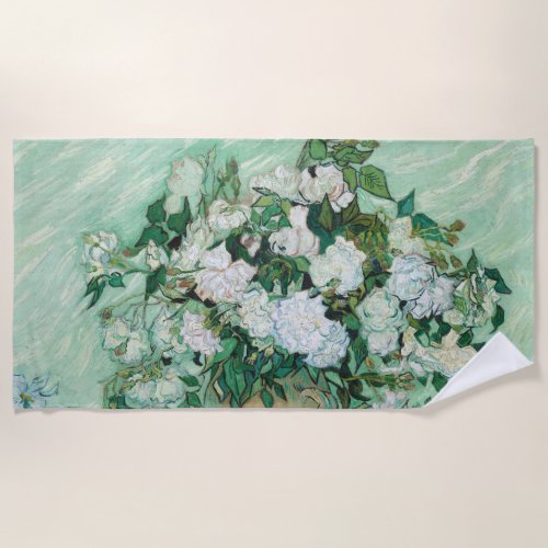 Vincent van Gogh _ Roses Beach Towel