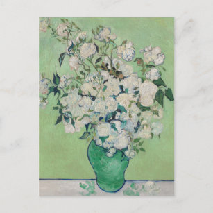 Vincent Van Gogh Roses Beautiful Impressionist Postcard