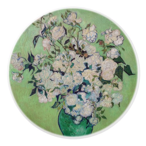 Vincent van Gogh _ Roses Ceramic Knob
