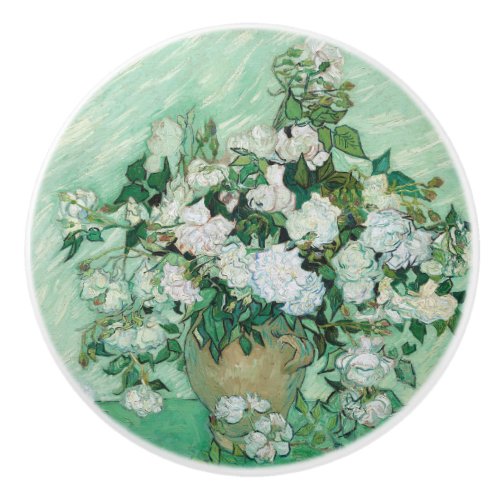 Vincent van Gogh _ Roses Ceramic Knob