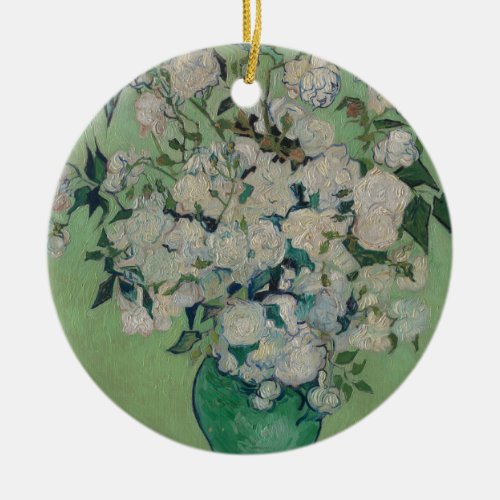 Vincent Van Gogh Roses Ceramic Ornament