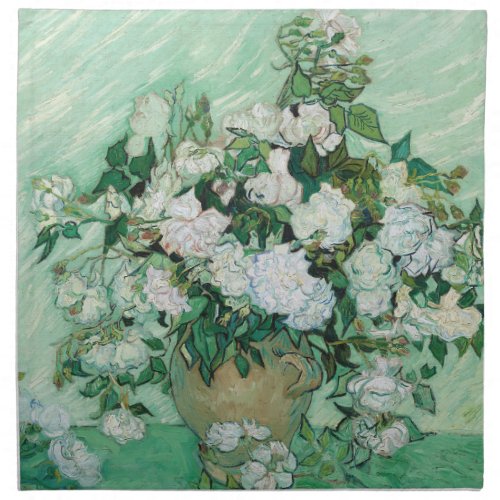 Vincent van Gogh _ Roses Cloth Napkin