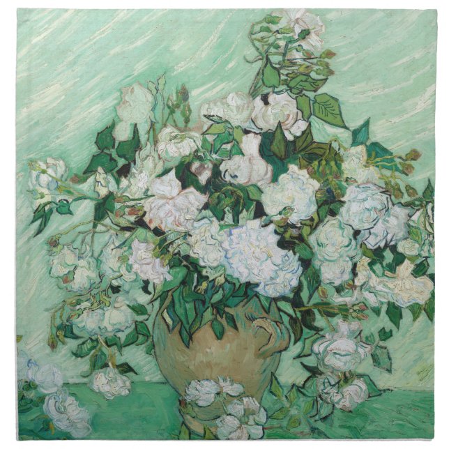 Vincent van Gogh - Roses Cloth Napkin (Front)