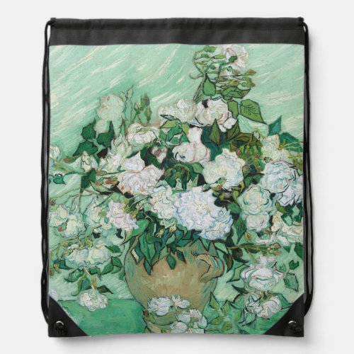 Vincent van Gogh _ Roses Drawstring Bag