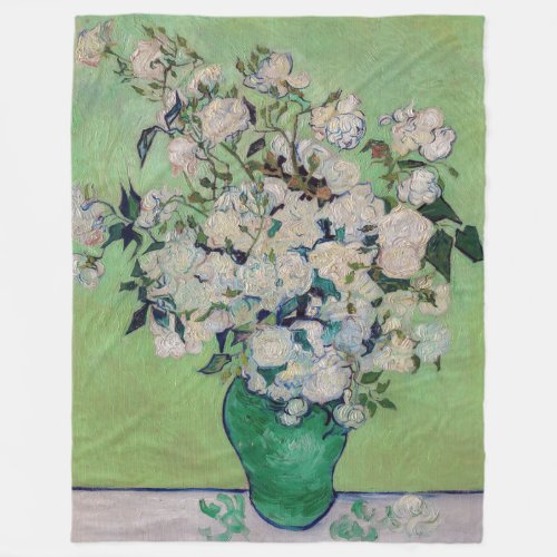 Vincent van Gogh _ Roses Fleece Blanket