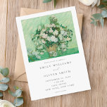 Vincent Van Gogh Roses Floral Wedding Invitation<br><div class="desc">Elegant modern wedding invitation featuring Vincent Van Gogh Roses floral fine art painting</div>