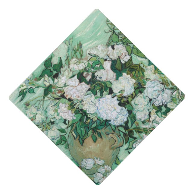 Vincent van Gogh - Roses Graduation Cap Topper (Front)