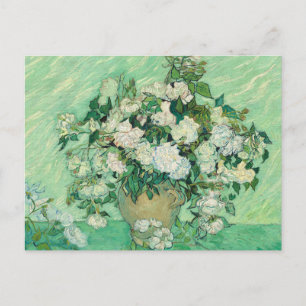 Vincent van Gogh Roses Impressionist Holiday Postcard