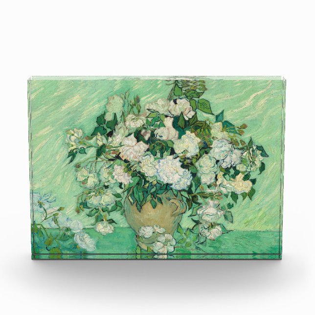Vincent van Gogh Roses Impressionist Photo Block (Front)