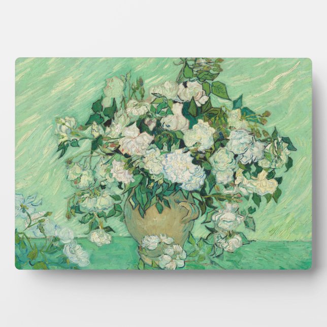Vincent van Gogh Roses Impressionist Plaque (Front)