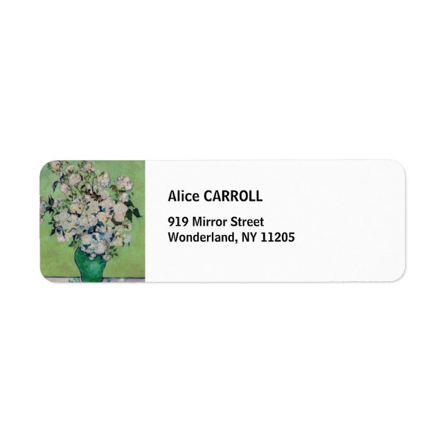 Vincent van Gogh - Roses Label (Front)