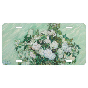 Vincent van Gogh - Roses License Plate