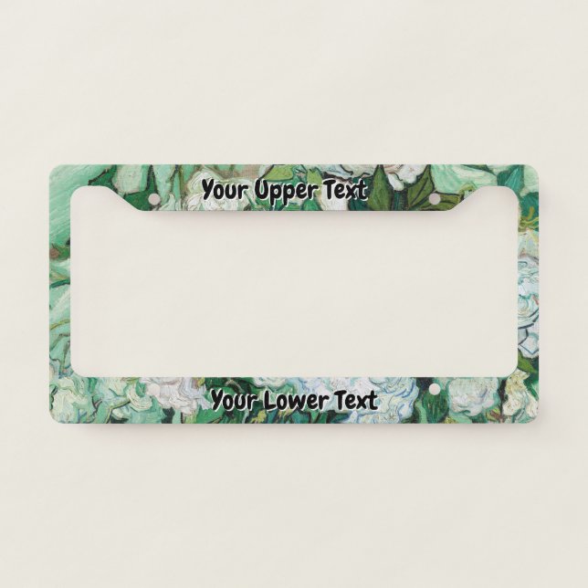 Vincent van Gogh - Roses License Plate Frame (Front)
