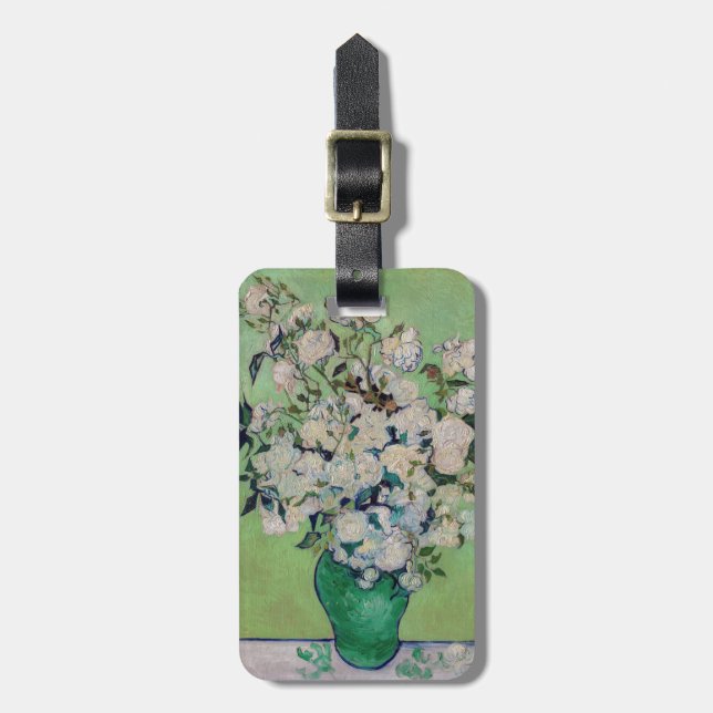 Vincent van Gogh - Roses Luggage Tag (Front Vertical)
